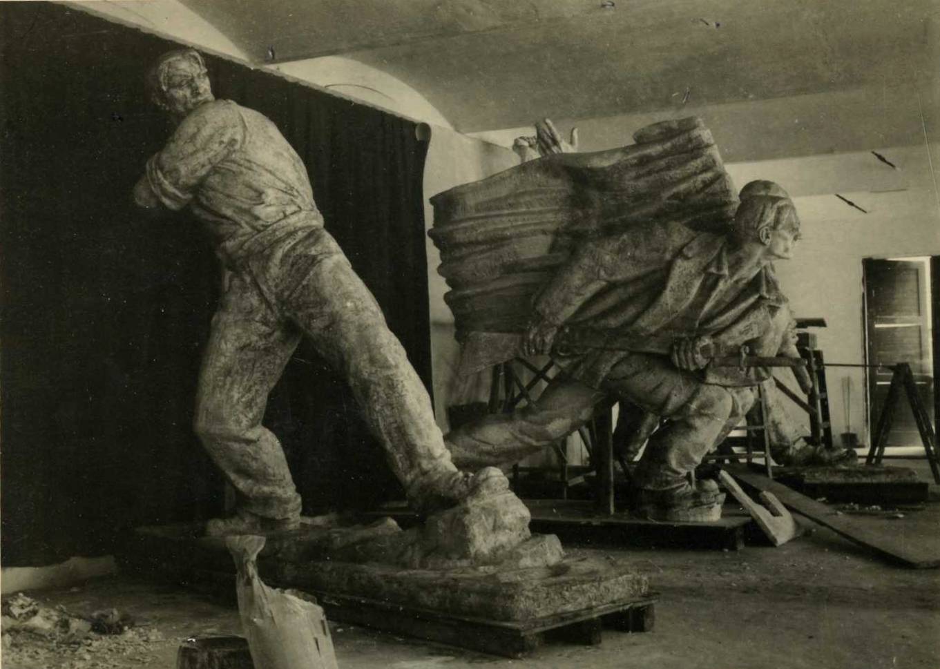 Uređenje dvorane A. Augustinčića u Gipsoteci, 1947., Fototeka Gliptoteke HAZU